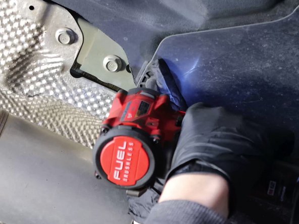 Under the car, remove the plastic under tray to gain access to the heat shielding and exhaust.