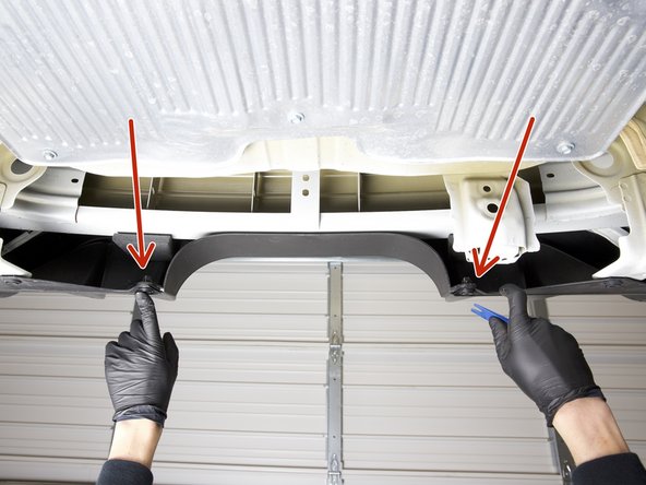 Before you can install the Hybrid Racing bumper trim, you must remove the factory insert.