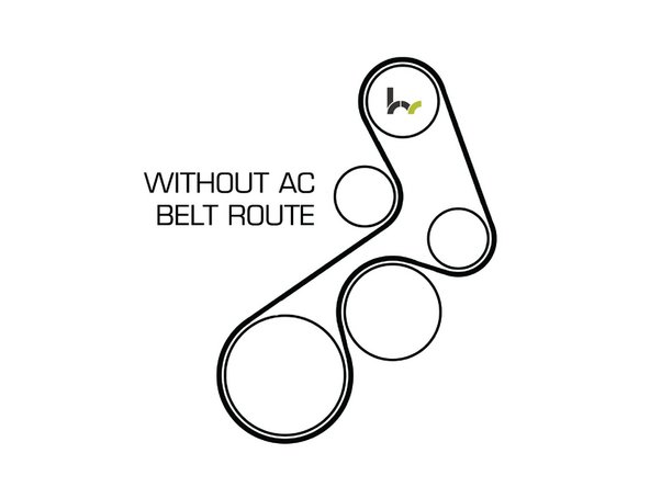 Use the diagrams as a reference to install your serpentine belt.