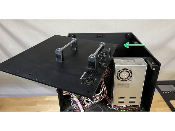 Rotate the top panel to the left side as shown in the second image.