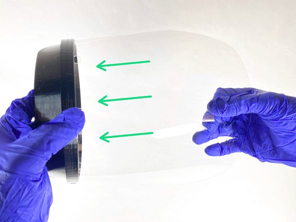 Start at one side and work your way around, seating the foil.