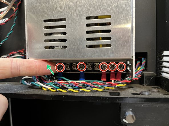 Make sure your printer is turned OFF and UNPLUGGED from the wall. These terminals carry dangerous voltage when the printer is plugged in and turned on.