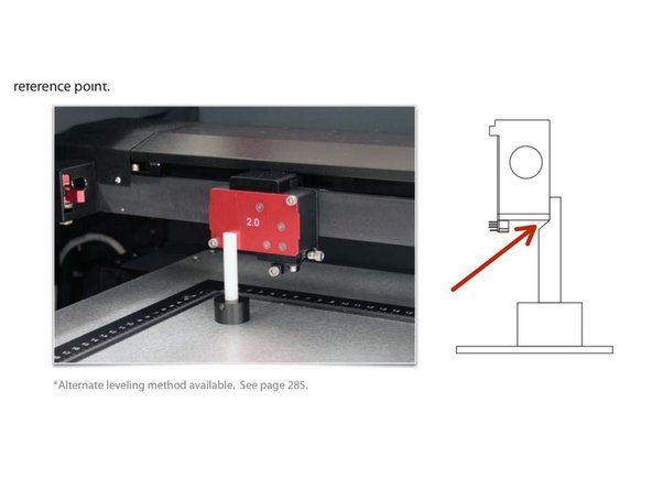 If the bottom of the carriage is not touching the angled intersection of the focus tool, the table must be raised  (see last photo for position).