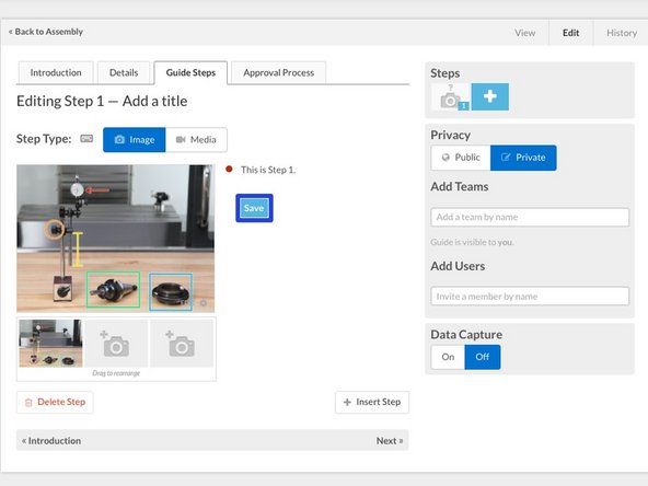 Select the Markers option from the menu that appears to open the Markup Window.