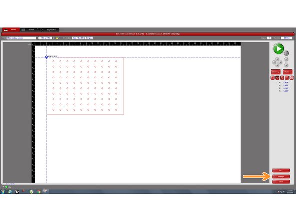 If your part did not cut all the way through, you will need to either decrease speed or increase power to achieve the intended result.  This is done in the control software by selecting Settings in the main window, clicking on the Materials tab and dragging either the Power slider higher or Speed slider lower.