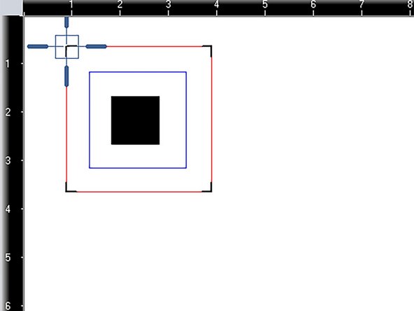 In the bottom right corner of the screen, click the icon which establishes a connection between the laser cutter and computer.  The icon will change to a Play button.