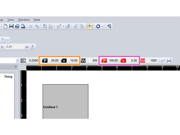 If your part did not cut all the way through, you will need to either decrease speed or increase power to achieve the intended result.  This is done in the control software by adding or subtracting to/from the values in the power (P) and speed (V) entry fields.