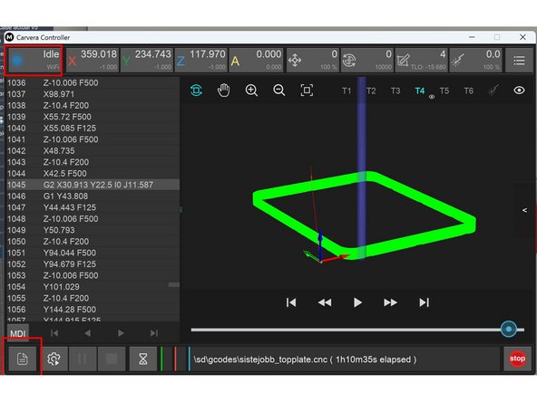 Trykk på filikonet i nederste venstre hjørne, da kommer du inn i "filvelgeren". trykk deretter på upload file for å hente en fil fra disken på datamaskinen din.