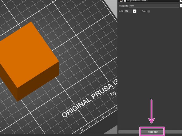 In the upper left corner of the window, select Infill.