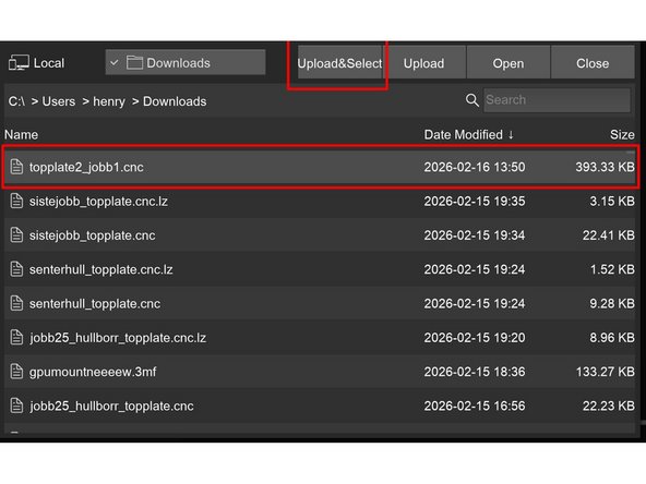 inne i filvelgeren kan du velge hvilken mappe du vil se i (lurt at dette er en lett tilgjengelig mappa da dette systemet ikke er helt optimalt)