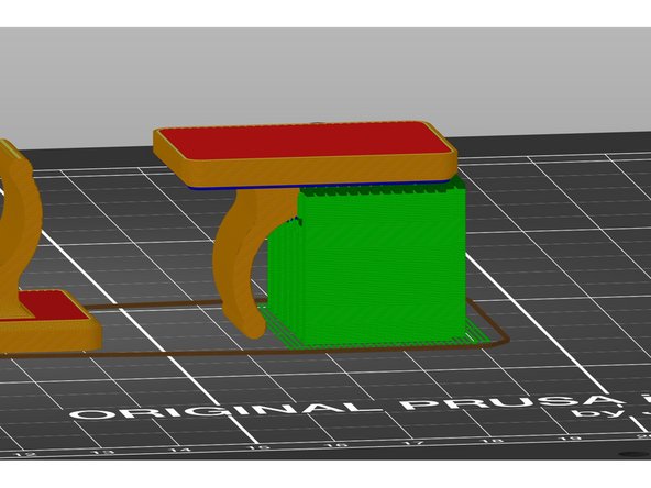 Position the support blocker by dragging it to the desired location, and select Slice now to preview the model with blocked supports.