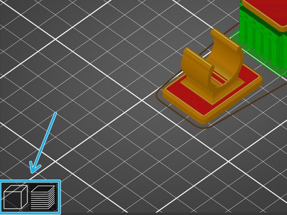 To change between the 3D and preview views, use the icons at the bottom left of the visualization window, or select Window &gt; 3D/Preview.