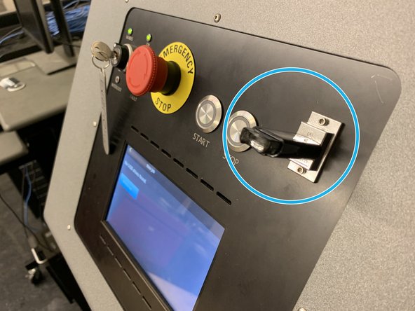 Insert a USB drive into the available slot on the main control panel.