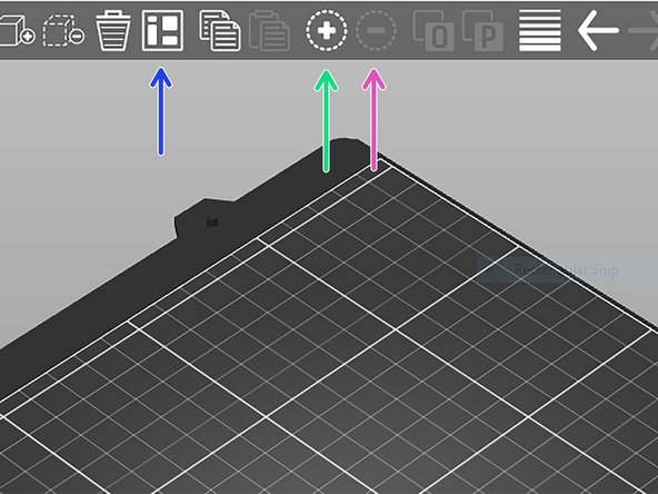 If you wish to duplicate your model to print multiple instances, select (click on) it, and then select the duplicate (+) icon from the top toolbar.  Or use the keyboard shortcut Shift +.