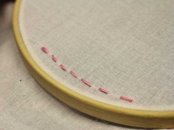 For the purpose of these demos a pattern will be drawn out on the fabric as a visual guide - you can chose how much space is left between each stitch depending on where you place your needle  