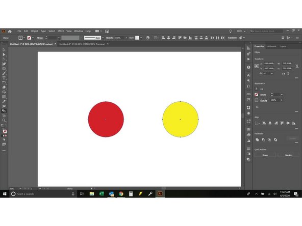 The blend tool  is used to blend 2 shapes together.
