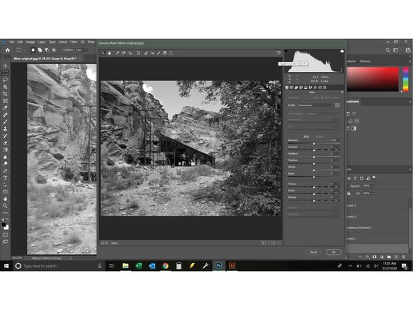 If this is your first time using camera raw you will be prompted for a tutorial. Skip it for now. You may get a GPU error depending on your computer, don't worry about it you can still work with this tool!