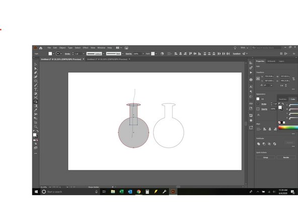 You will notice the shapes are in wonky spots. It's an easy fix with a perfect result: select all three shapes, click the Object tab, align, horizontal align center. (Image 2)