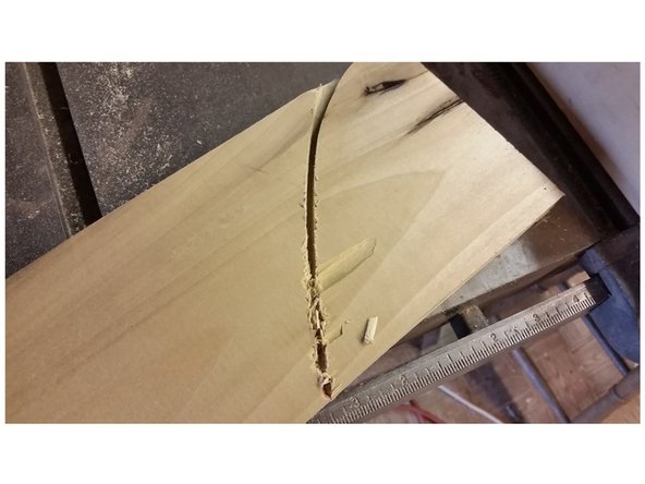 Attempting to free hand cut on the table saw: NEVER free hand cut on the table saw, thats what the bandsaw is for.