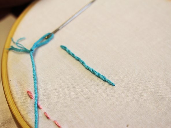 Start by making a back stitch