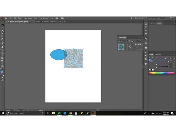 The next tool group contains only one tool: Opacity.