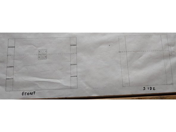 Using the baseline mark the width of your box, then use the square to transfer the height from the front view drawing and trace over the baseline for width between your pencil marks. You can also transfer over saw lines at this time.