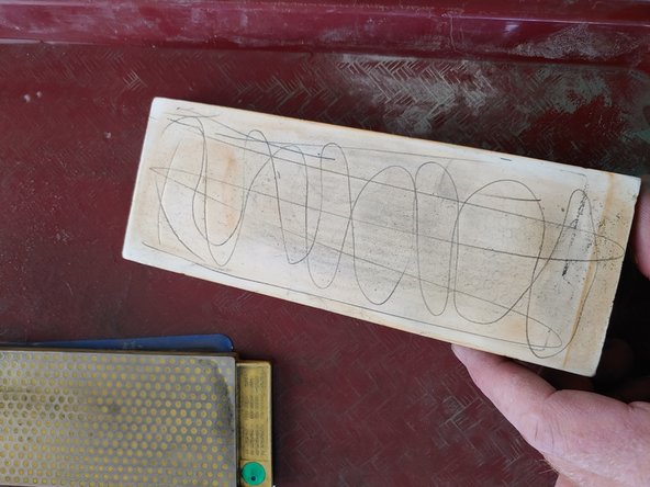 Flatten your stones: If you are using water or whetstones they will need to be flattened (especially if brand new). This is accomplished by setting sandpaper on a lapping plate, adding lubricant and rubbing the stone against it until flat.