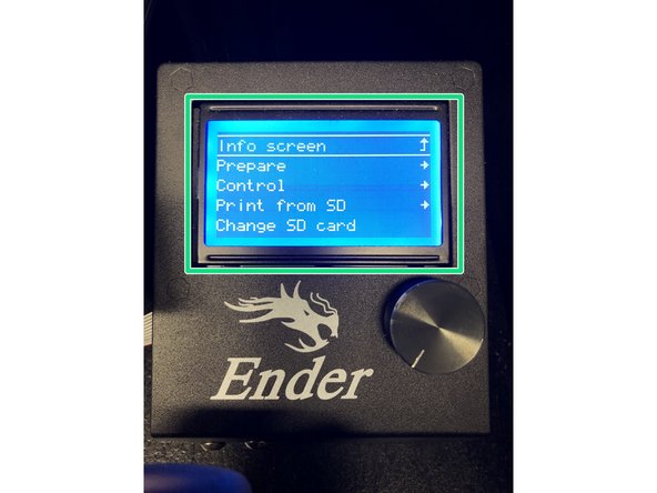 Rotate knob to move through options.