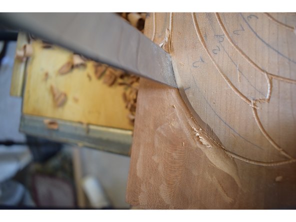 Find a gouge that matches your outline as closely as possible.