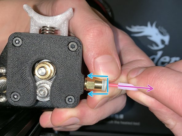 Press back evenly on pneumatic fitting AND...