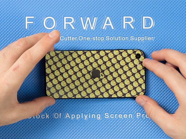 As you lower the film be mindful of the camera, apple logo and any other areas on the phone that need to be uncovered. The goal is to line the back film up as accurately as possible.