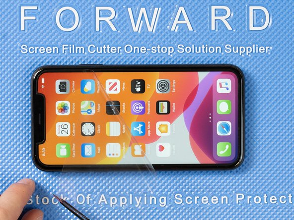 Grip the peelable tab with tweezers or your fingers and peel the protective layer away from the film.