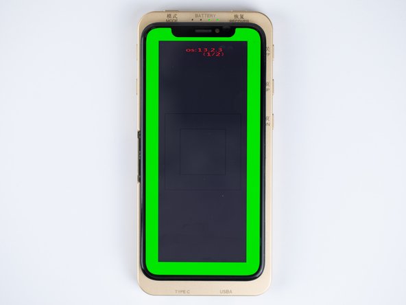 The first is drawing a circle anticlockwise on the display's borders. If you're able to complete a full loop and you have a complete green bar around the borders then this touch test has passed.
