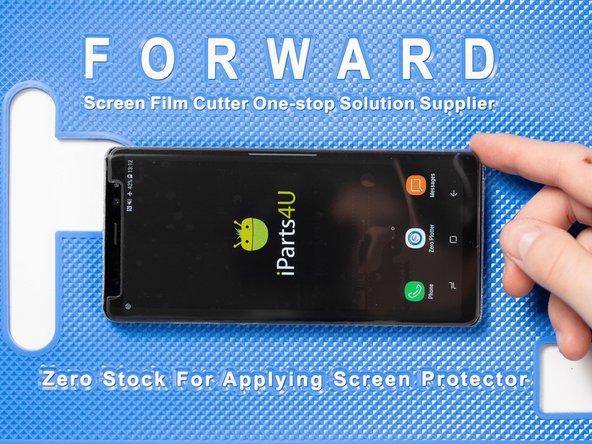 Once you're happy that your front film is in the correct position. You can start peeling the film back to expose the next sticky layer.