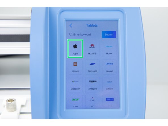 On the main menu select 'Tablets'. 