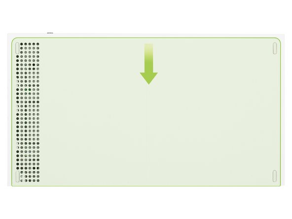 The bottom panel is held in place by clips inserted into plastic slots, slide the bottom panel  toward the back of the console until it comes to a stop, this will release the clips out of the plastic slots.