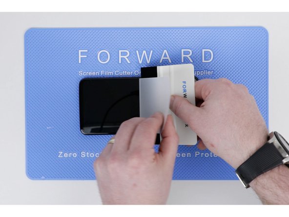 The Forward front films are split into two halves straight down the middle of the film. You'll need to apply each side of the film seperately.