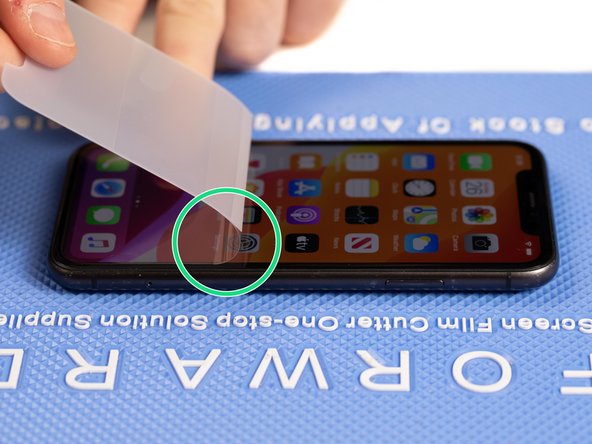 For best results, peel your film a little further back to avoid any bubbles forming as you join the bottom of the film with the top.