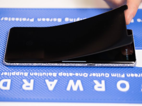 For best results, peel your film a little further back to avoid any bubbles forming as you join the bottom of the film with the top.