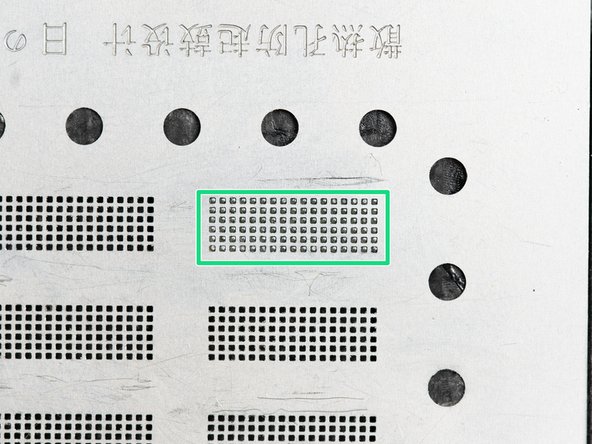 Make sure your stencil is lined up with the chip.