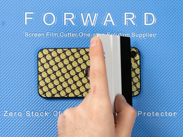 Run your application tool across the entire back film to ensure it's bonded well with the back of your phone.