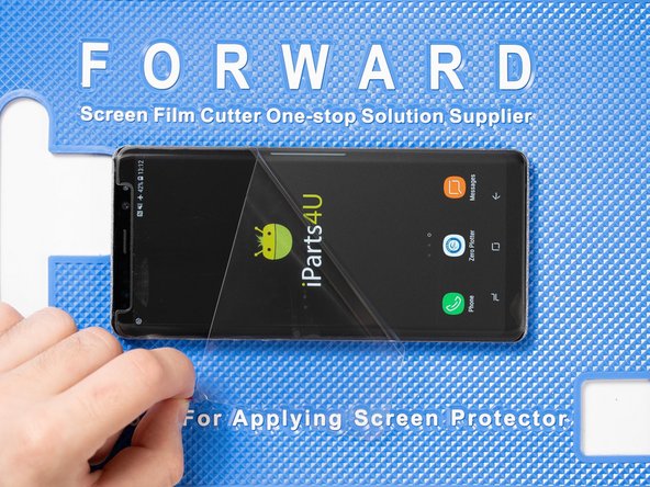 Grip the peelable tab with tweezers or your fingers and peel the protective layer away from the film.