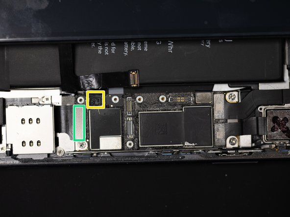 Re-connect the charging port flex