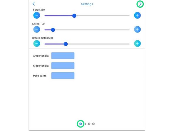 Press the arrow in the top right corner. until you get to setting page 3 numbers at the bottom of the screen.