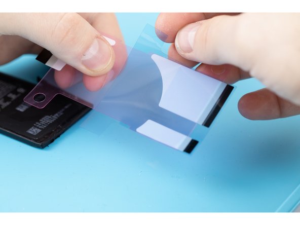 Peel the second protective liner of the adhesive away.