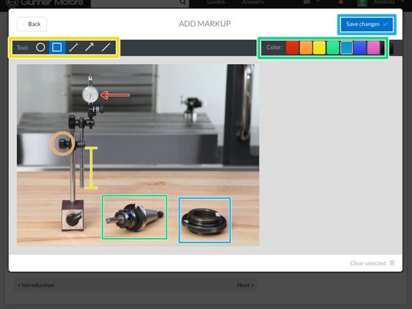 Move your curser over your new guide step image, then click on the Edit button in the bottom-right corner.