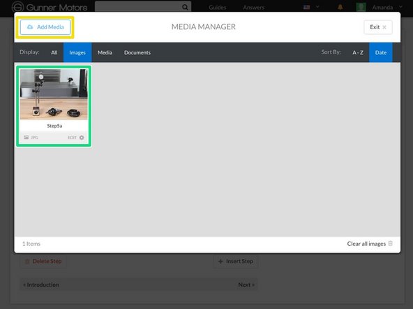 You can add up to three images per step, while video and other media is limited to one file per step.