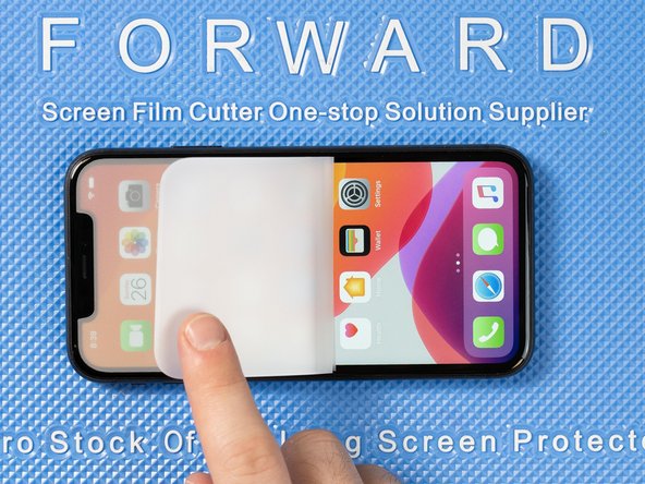 Use tweezers to lift the film if you're struggling with your finger.