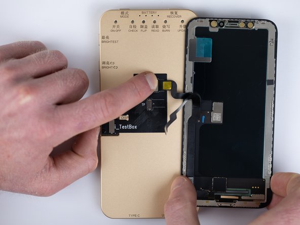 Plug in your screen flex cables to the flex cable tester.