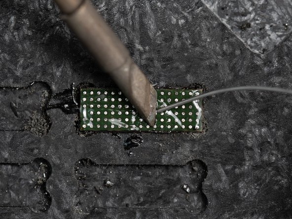 Set your soldering iron to 300°C and grab a small amount of low temperature solder wire.